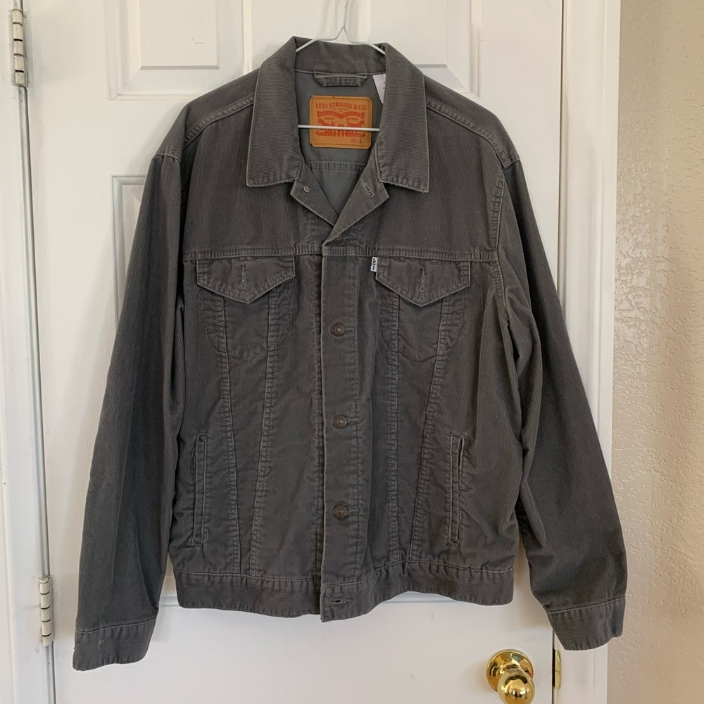 Levi’s grey jean jacket button up